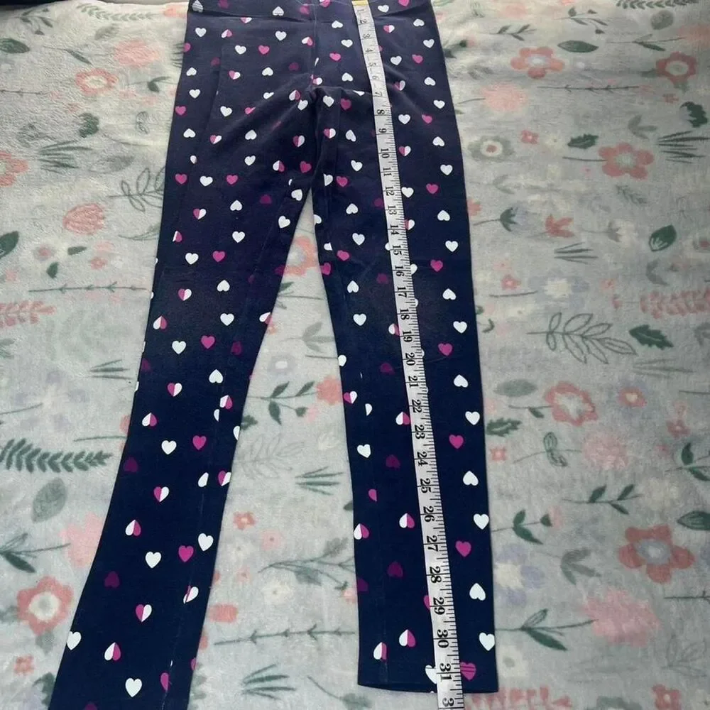Gymboree Heart Print Leggings 12 - Kidcore Twee Kawaii Preppy Y2K Retro 2000s